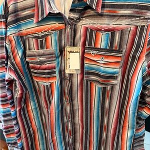 Striped Multicolor Button Down Shirt